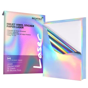 50% OFF Promotion Holographic Blank Vinyl Sticker Paper Super Waterproof A4 Self Adhesive Blank Vinyl Sticker Paper