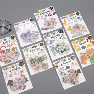 50 Pcs Cute Sticker for Girls DIY Material Notebook Diary Luggage Laptop Vinyl Washi Stickers
