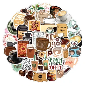 50 Pcs DIY Graffiti Guitar Sticker Vinyl Waterproof Stationary Stickers for Laptop Luggage Scrapbook Coffee Stickers