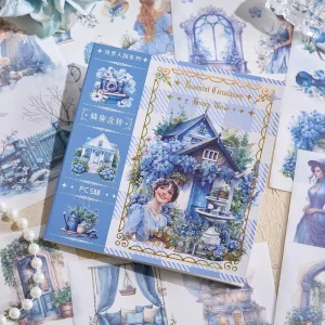 50 Sheets Pack Sticker Book Dreamlike World Series Instagram-Worthy DIY Scrapbooking Scenery Collage