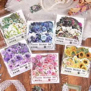 50 Sheets Per Pack Manuka Hanazono Handbook Sticker Pack Flower Decoration Creative Cute PET Self adhesive Die Cut Stickers