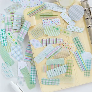 50 Sheets pack Sticker Pack Scrapbooking Series Minimalist Basic Materials Plain Notebook DIY Base Decorative Stickers