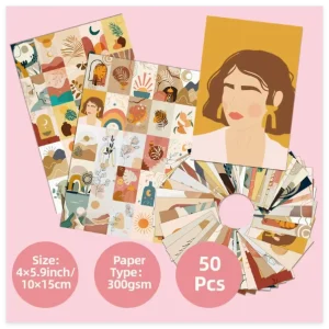 50 Waterproof Paper Wall Cards for Bedroom Decoration Cartoon Art
