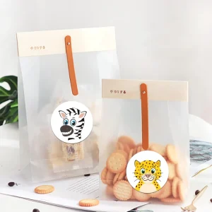 500 Coated Paper Stickers Roll Children’s Reward Non Adhesive Sticker Labels Office Stationery Decorative Animal Motif