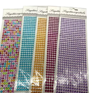 504 Self Adhesive Cartoon Acrylic Gems Jewels Stickers for Crafts Scrapbooking Bling Rhinestone Removable Waterproof