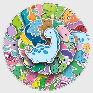 50PCS Kawaii Dinosaur Animal Peel and Stick Stickers for Scrapbooking Journal Phone Case Teens Room Decor Vinyl Stickers