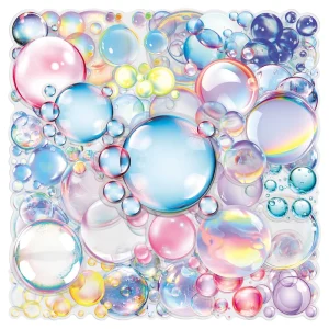 50PCS Transparent Colorful Bubble Sticker