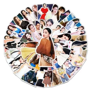 50Pcs Factory Custom Actor PVC Printed Car Stickers Star Angelababy Custom Stickers