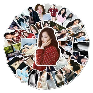 50Pcs Factory Custom Beauty Actress Die Cut PVC Custom Stickers Star YangMi Mini Stickers