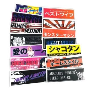 50Pcs Fashion JDM Personalized Promotional Gift Racing Car Graffiti Stickers for Laptop Bottle Car Motorcycle Custom Label