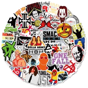 50Pcs Fashion Wrestling Sports Graffiti Stickers for Laptop Car Decor Wrestle Sticker