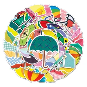 50Pcs High Quality Waterproof PVC Umbrella Cartoon Stickers Factory for Scrapbook Notebook Phone Case DIY Decor