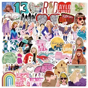 50Pcs Pack Stickers of Taylor or Swift Artists in Europe and the United States Taylor Stickers