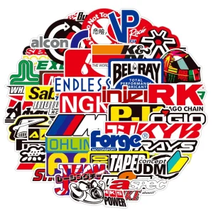 50Pcs Racing Motorcycle LOGO Waterproof Graffiti Stickers for Luggage Notebook Car Decor Vinyl Sticker