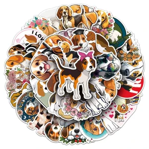 50pcs Cartoon Decoration Stickers Graffiti Waterproof Animal Beagle Sticker