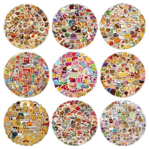 50pcs Custom Cute Cartoon PVC Luggage Waterproof Recyclable Die Cut Printed Sticker