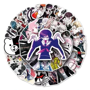 50pcs Factory Outlet Mobile Phone Cartoon Manga Vinyl PVC Sticker Printing Danganronpa Trigger Happy Havoc Stickers