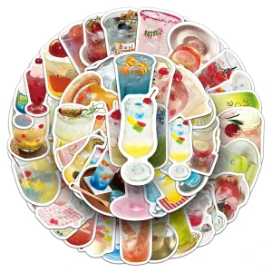 50pcs Factory Promotion High quality High definition Printed Multi color Bubbly Water Stickers for Glass Windows & Tabletops