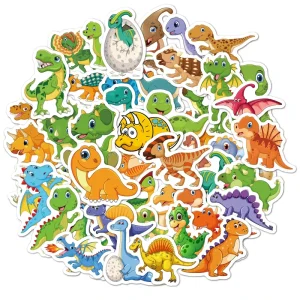 50pcs Promotional Vinyl Stickers for Kids Birthday Party Gifts Graffiti Animal Sticker for Laptop Baby Dinosaur Stickers
