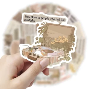 50pcs bag Custom Vinyl Stickers Retro Inspirational English Sticker Water Bottle Laptop Phone Motivational Stickers