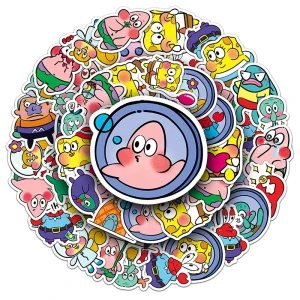 51pcs Factory Cute Cartoon Custom Playful Q Stickers for Kids’ Toy Room Decoration
