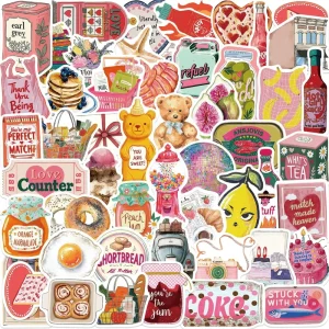 55Pcs Cartoon 3D Puffy Stickers Home Decoration Eco friendly PVC Decorative 3D Embossed Sticker with Silicone Rubber