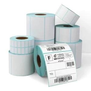 60×40 40×30 100x100MM Self adhesive Thermal Labels Custom Size Heat Sensitive Sticker Roll for Supermarket Shipping Packaging