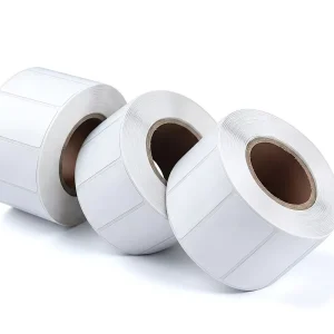 60×40 Millimeter Thermal Blank Sticker Rolls for Transportation Logistics and Supermarket Customized Printing of Barcode Labels