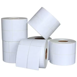 60x40mm Customizable Matte White Self-Adhesive Thermal Paper Labels Heat-Resistant Strong Stickiness 100 Sheets Supermarket Use