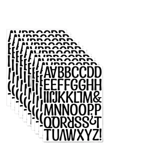 8 Sheets Self Adhesive Vinyl Mailbox Letter Alphabet Numbers Sticker Decals for Wall Classroom Business Address