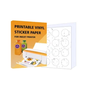 8.5*11 Adhesive Label Paper 1″ 2″ 3″ Circle Dir Cut Label Waterproof PP Material Round Rectangle Vinyl Label