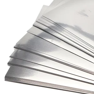 8.5*11 Brushed Silver Customization Laser Coating Metallic Texture Sticker Paper for Packaging