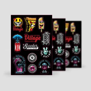 A4 A5 A6 Full Colour Printing Waterproof Vinyl Sticker Sheet Custom Logo Kiss Cut White Vinyl PVC Label Sticker Sheet