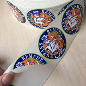 Accept Custom Adhesive Sticker Circular Sticker Roll