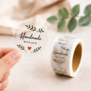 Adhesive Label Vinyl Sticker for Cosmetic Packaging Adhesive Label Brand Roll Label Factory Supply