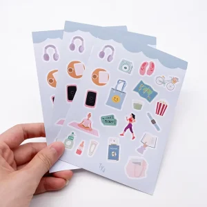 Adhesive Paper Kiss Cut Cartoon Custom Sticker Sheet