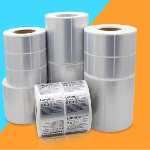 Adhesive Printing Label Double Acrylic Custom Logo Advertising Sealing Color Stickers Transparent Roll Trademark Customization