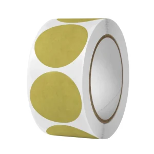 Adhesive Sticker Roll Custom Printing RTS Round Gold Foil Sealing Durable Waterproof 500PCS Per Roll 25mm 1in