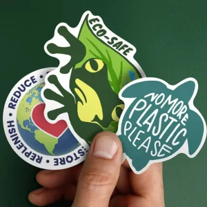 Adhesive Stickers PVC Holographic Vinyl Die Cut Sticker Cartoon Self Adhesive Custom Logo Waterproof Stickers