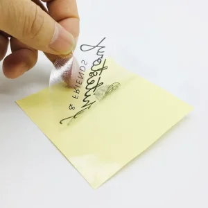 Adhesive Transparent Plastic Waterproof Custom Printing Clear Vinyl Stickers