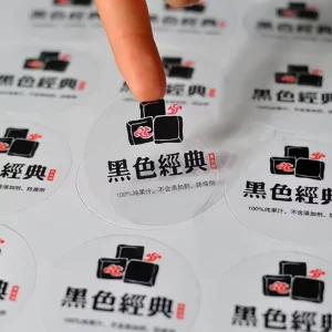 Adhesive Transparent Plastic Waterproof Custom Printing Clear Vinyl Stickers