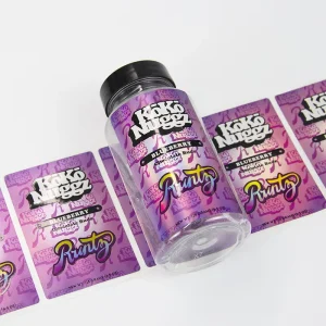Adhesive Waterproof Holographic Vinyl Sticker Glossy Roll Packaging Printing Bottle Labels