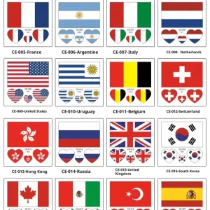 Argentina Flag Face Tattoo Sticker Waterproof for Football Fans Sports Competition National Day Party Decor