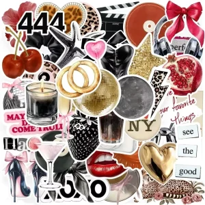 Artistic Irregular Shape Die Cut Stickers Retro Classic European Aesthetic Labels Strong Adhesive Planner Journal Decals