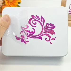BONI New Shiny Glitter Custom 3D UV DTF Transfer Stickers for Cosmetic Bottles Packaging Waterproof UV Crystal Labels