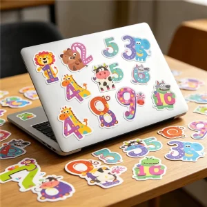 BOTU Custom Company Brand Logo Waterproof UV Resist Label Pack Die Cut PP PVC Vinyl Adhesive Decal Sticker for Laptop Skateboard