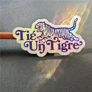 BOTU Custom PVC Die Cut Laser Sticker Sheet Waterproof Vinyl Holographic Glossy Decal Logo Stickers Label for Decoration or Pack