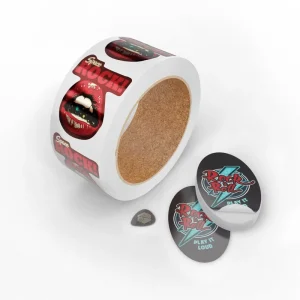 Band Stickers Custom Vinyl Pvc Adhesive Weatherproof Easy Peel Logo Glossy Finish Sticker Labels