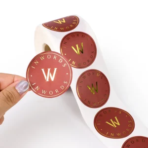 Biodegradable Custom Eco Friendly Adhesive Embossed Glossy Matte Embossed Sticker Label Waterproof Gold Foil Cosmetic Label
