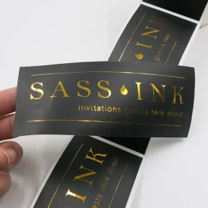 Biodegradable Waterproof Roll Logo Luxury Packaging Food Cosmetic Bottle Embossed Gold Foil Labels Wine Stickers Custom Printing